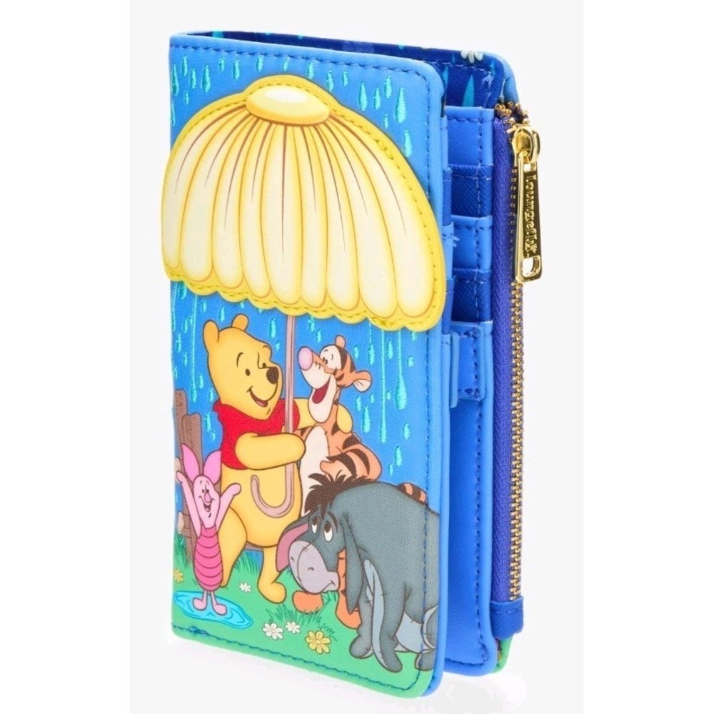 NEW Loungefly Disney Winnie the Pooh & Friends Rainy Daisy Umbrella Scene Wallet
